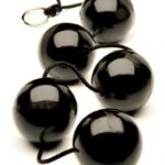 Анальные шары черные разного диаметра 5 штук