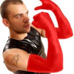 Shoulder Rubber Gloves Red Fisting