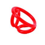 Тройное эрекционное кольцо красное