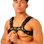 Leather Chest Harness Camo