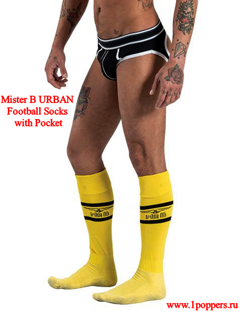Mister B URBAN Football Socks with Pocket Yellow