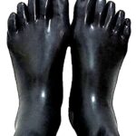 Черные латексные носки для фистинга из латекса ankle cut