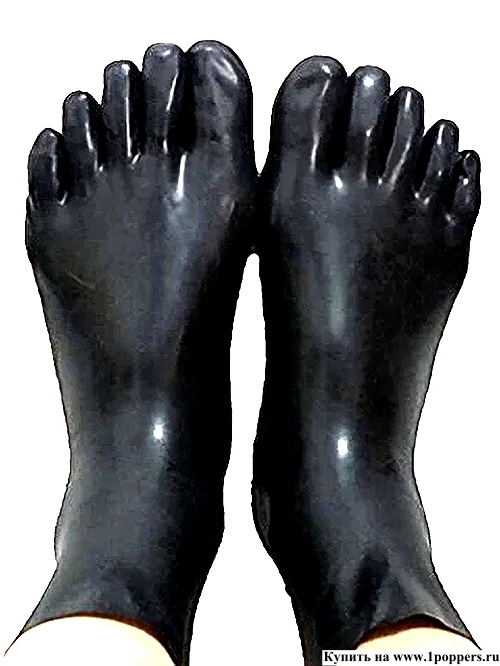 Латексные носки черного цвета