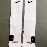 Белые баскетбольные носки с ситемой влагоотведения Nike elite everyday crew 3 пары. Система Dri-Fit