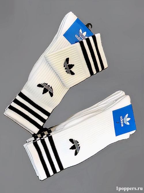 Белые спортивные носки с логотипом Adidas Originals 3 pack