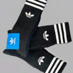 Черные спортивные носки Adidas originals 3 пары в упаковке