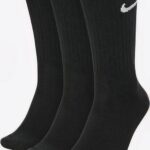 Спортивные носки Nike Everyday Lightweight 3 пары черного цвета хлопок