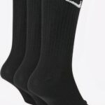 Спортивные носки из хлопка Nike Everyday Lightweight 3 пары черного цвета