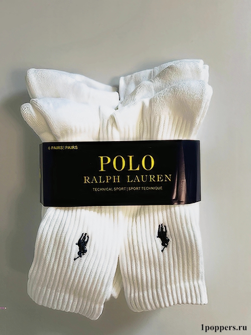 Набор премиальных носков белого цвета Polo Ralph Laurent