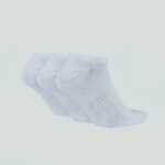 Короткие мужские носки Nike Lightweight 3 pack с усиленной пяткой Белого цвета