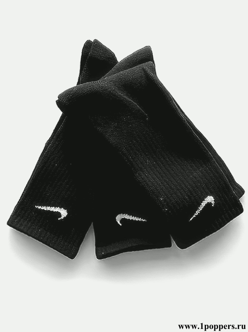 Nike Everyday Cushioned 3 пары черных спортивных хлопковых носков