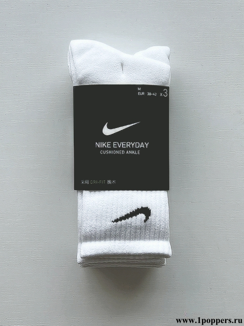 Носки Nike Everyday Cushioned crew белые