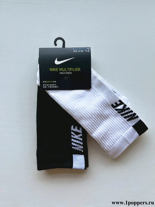 Nike Multiplier Max crew 2 пары черный + белый для модного и яркого образа