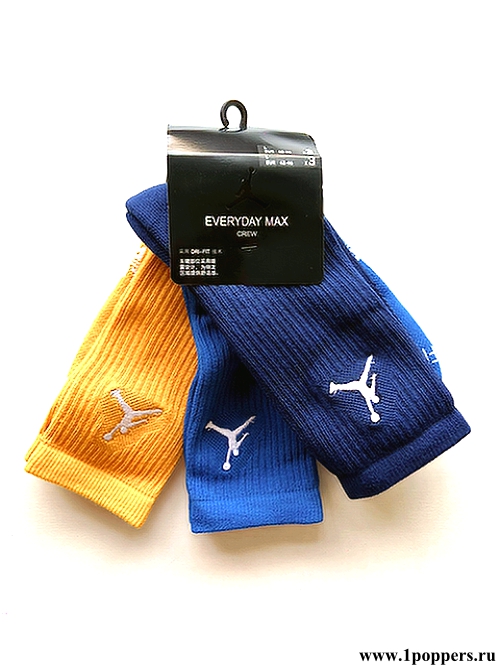 Дышащие носки с технологией Dri-Fit Nike Everyday Max Crew Jordan Jumpman 3 пары