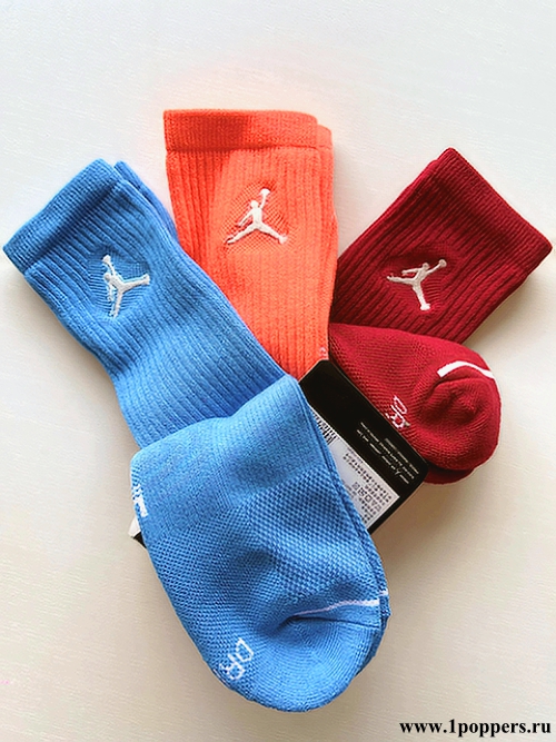 Мужские спортивные носки Nike c технологией Dri-Fit 3 ярких пары в наборе