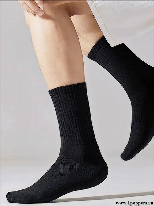 Махровые черные носки Uniqlo