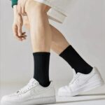 Мужские хлопковые носки для спорта Uniqlo черного цвета