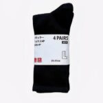 высокие носки Uniqlo 4 пары черные