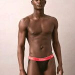 Мужские трусы джоки Calvin Klein icon cotton stretch красного цвета